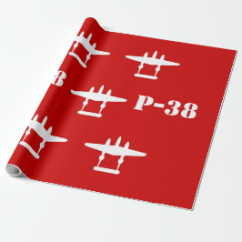 P-38 Blixt Red & White Presentpapper