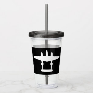P-38 Blixt White Silhouette Take Away Mugg