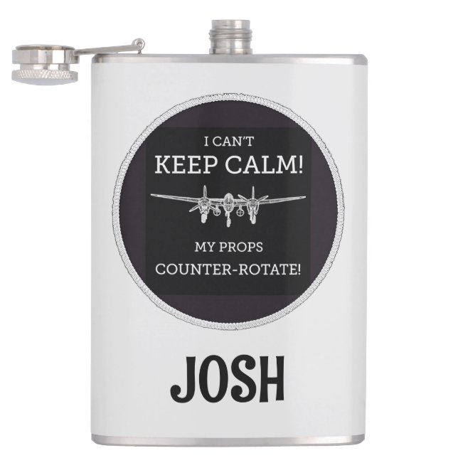 P-38 Blixtkolv med vinylsvälld Anpassningsbar Fickplunta (Öppnad)