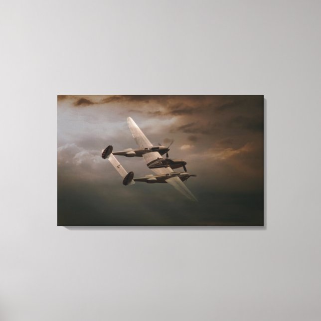 P-38 i Pacific.jpg Canvastryck (Framsida)