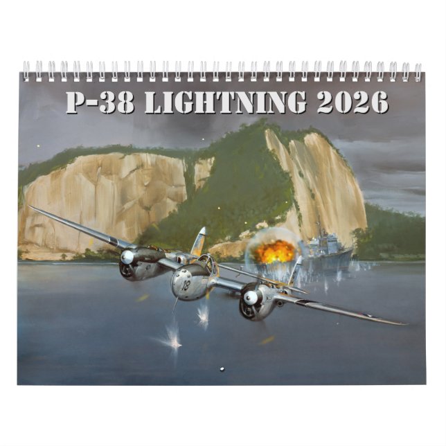P-38 Lightning Auktoriserad 2026 Kalender (Omslag)