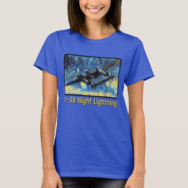 P-38 Nattbelysning T Shirt (Framsida)