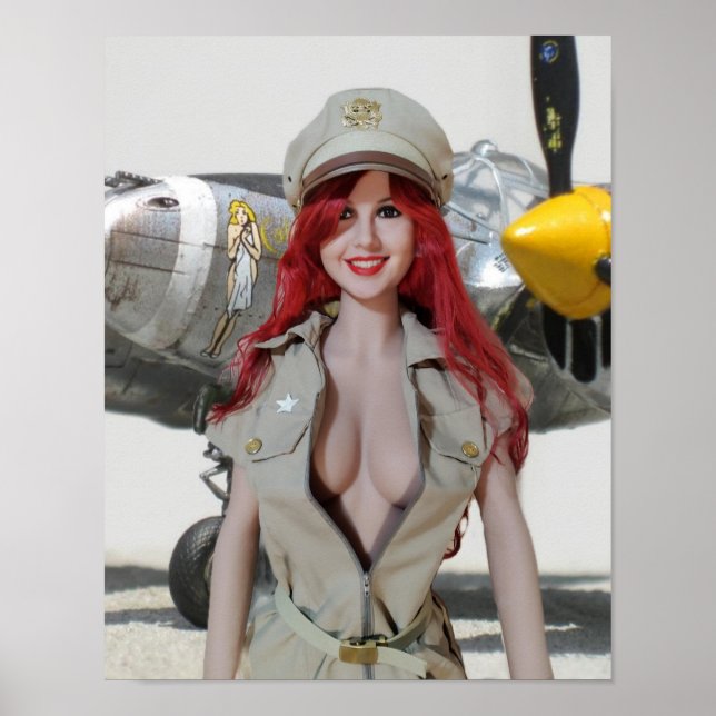 P-38 Pin-up-flicka Poster (Framsidan)