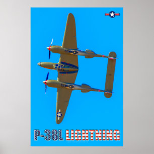 P-38L BLIXTER POSTER