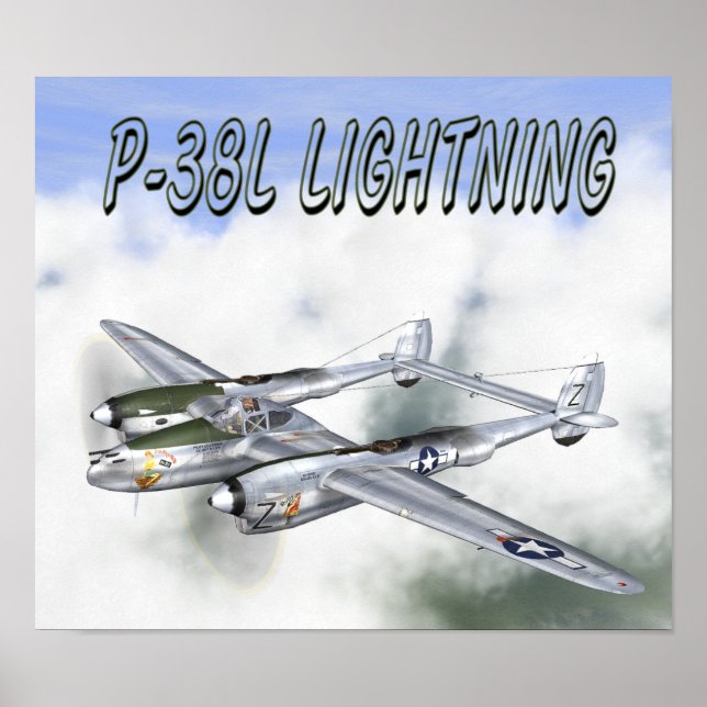 P-38L POSTER BLIXTER (Framsidan)