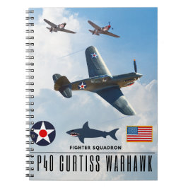 P-40 CURTISS WARHAWK JAKTSKADER ANTECKNINGSBOK