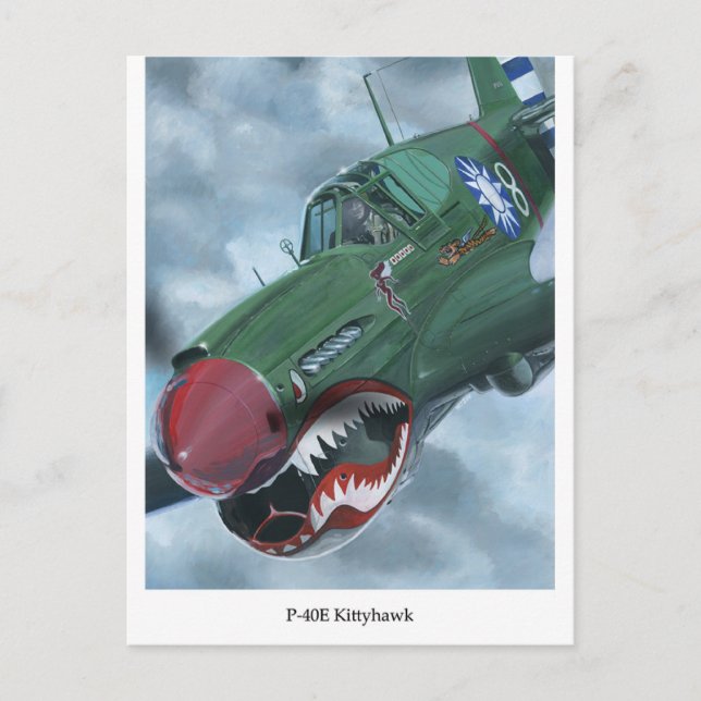 P-40 Kittyhawk Vykort (Framsida)
