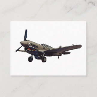 P-40 Warhawk aircraft Cards Visitkort