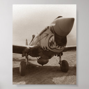 P-40 Warhawk - världskrig 2 Poster