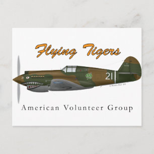 P-40B Flygtigrar Vykort