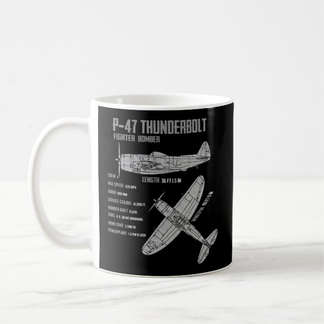 P-47 Thunderbolt Kaffemugg (Vänster)