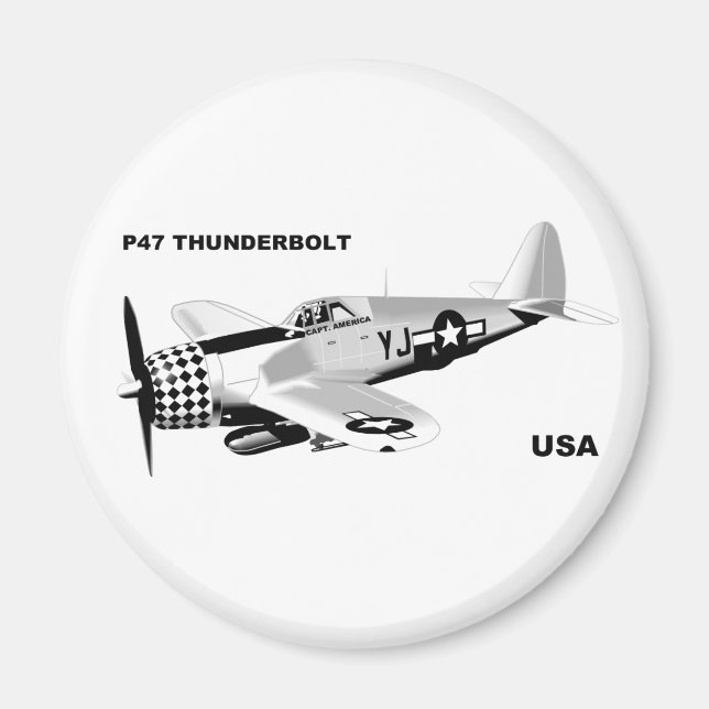 P-47 THUNDERBOLT MAGNET (Framsidan)