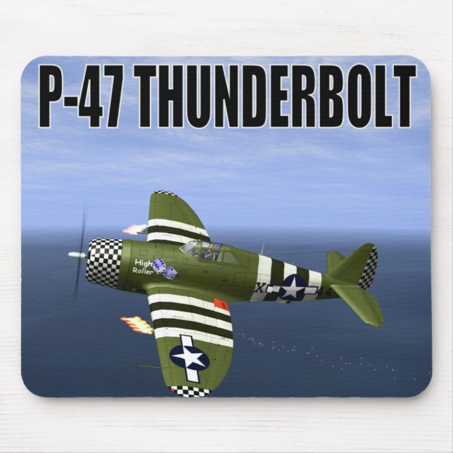 P-47 THUNDERBOLT Mousepad Musmatta (Framsidan)