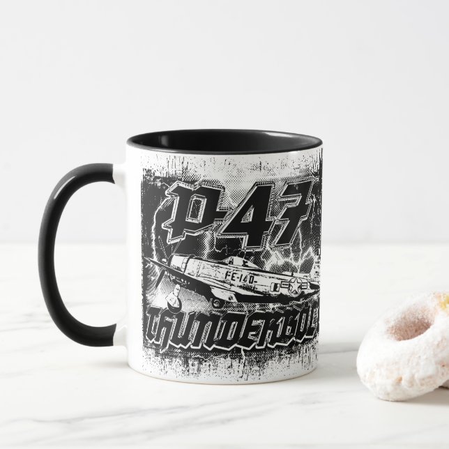 P-47 Thunderbolt Mugg (Med munk)