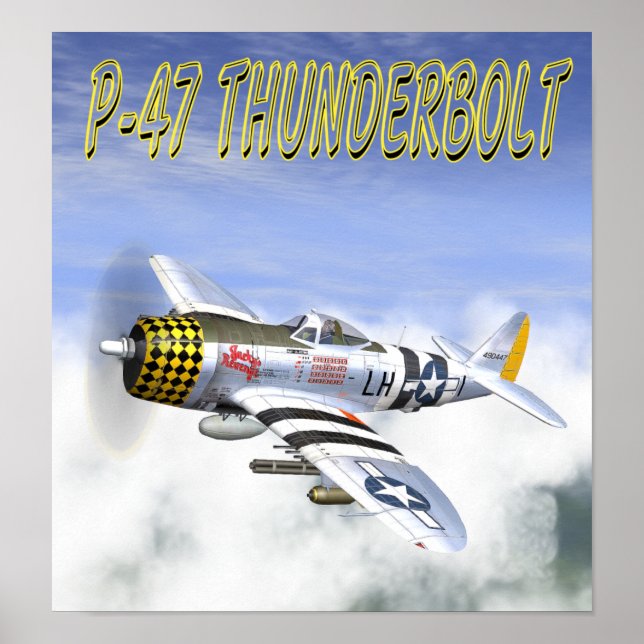 P-47 THUNDERBOLT-POSTER POSTER (Framsidan)