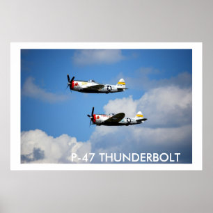 P-47 THUNDERBOLT "trevliga tillbringare ", Poster