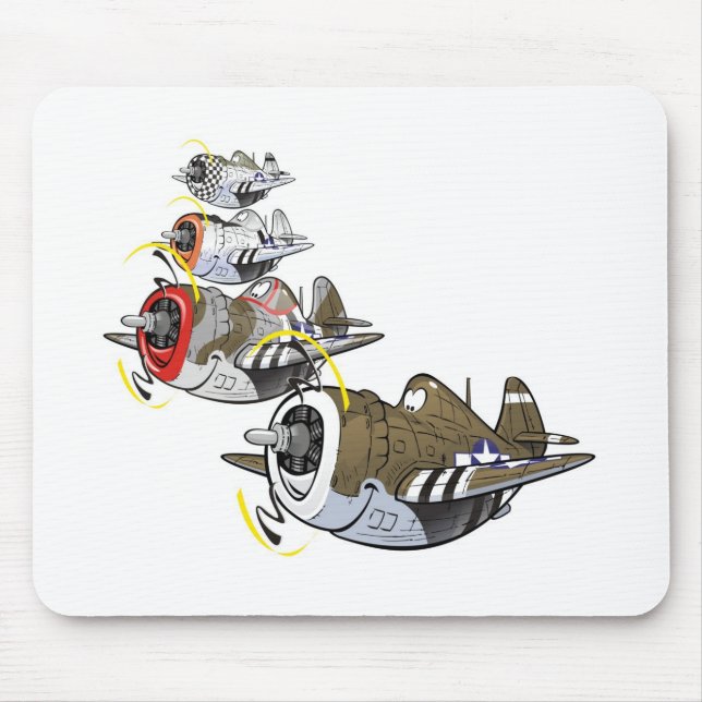 P-47 trådbult i formgivning musmatta (Framsidan)