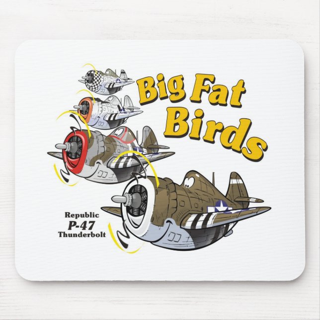 P-47 trådbult i formgivning musmatta (Framsidan)