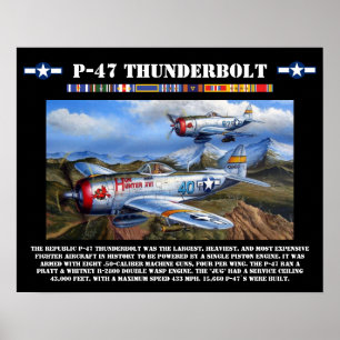 P-47 Tunnboltbekämpning Poster