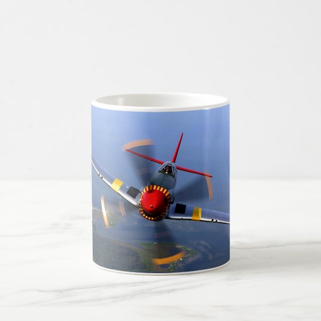 P-51 Fighter-flygplan Kaffemugg (Center)