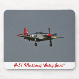 P-51 Mustang Betty Jane Mousepad Musmatta