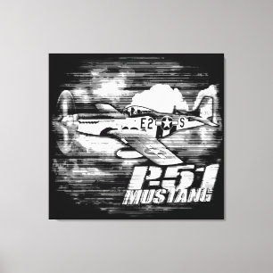 P-51 Mustang Canvastryck