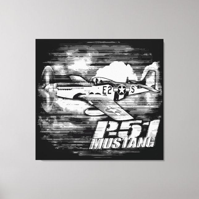 P-51 Mustang Canvastryck (Framsida)