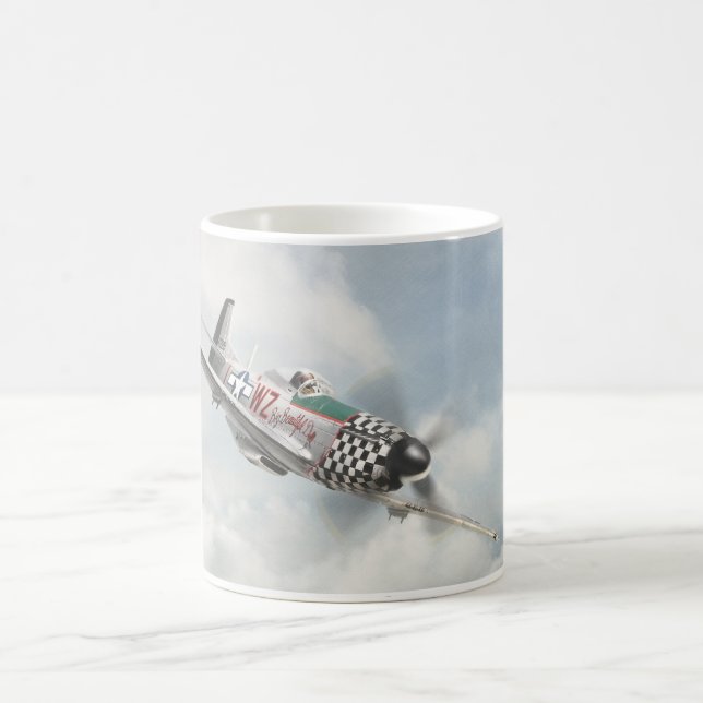 "P-51 Mustang"mug Kaffemugg (Center)