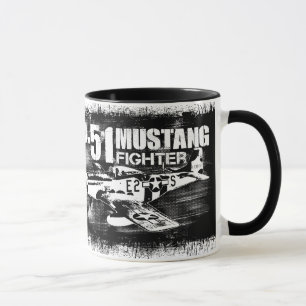P-51 Mustang Ringer Coffee Mugg
