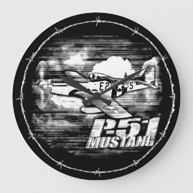 P-51 Mustang Stor Klocka (Framsida)