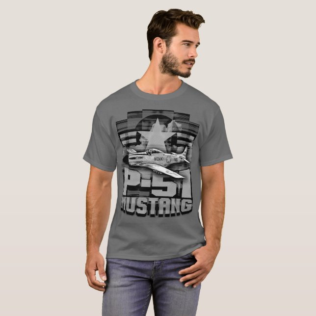 P-51 Mustang T Shirt (Hel framsida)