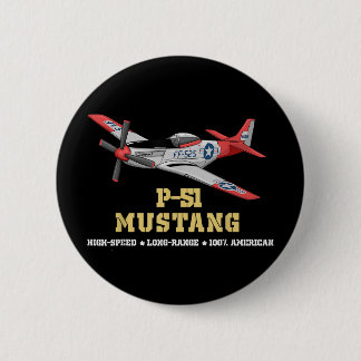P-51 Mustang Världskrig II Fighter Bomber Knapp