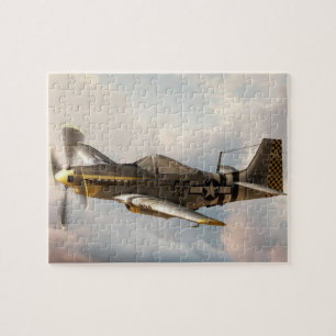 P-51 Mustang Världskrig II Fighter Flygplan Pussel