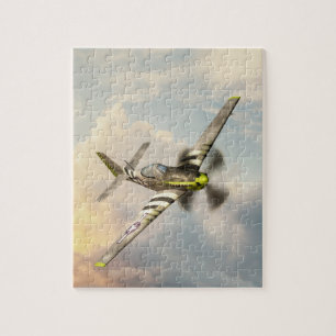 P-51 Mustang Världskrig II Fighter Flygplan Pussel