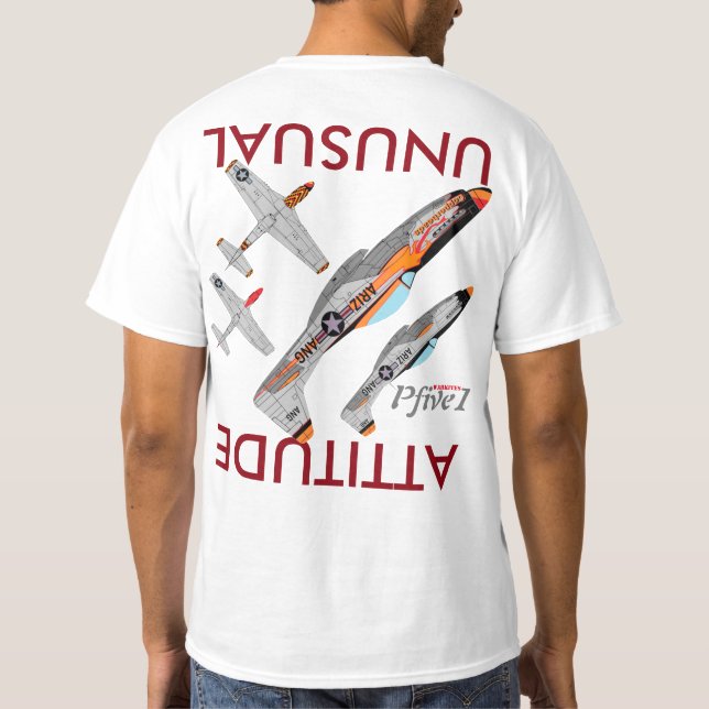 P-51 Onormal attityd T-Shirt- T-Shirt- T Shirt (Baksida)