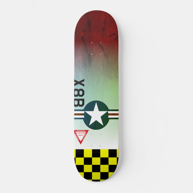 P-51 stiger ombord skateboard bräda 21,5 cm (Framsida)