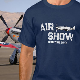 P-51 Veteranmilitärflygplan WW2 Flyguppvisning T Shirt