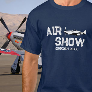 P-51 Veteranmilitärflygplan WW2 Flyguppvisning T Shirt