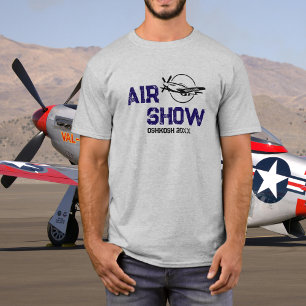 P-51 Vintage Flygplan Militär Veteran WW2 Airshow T Shirt