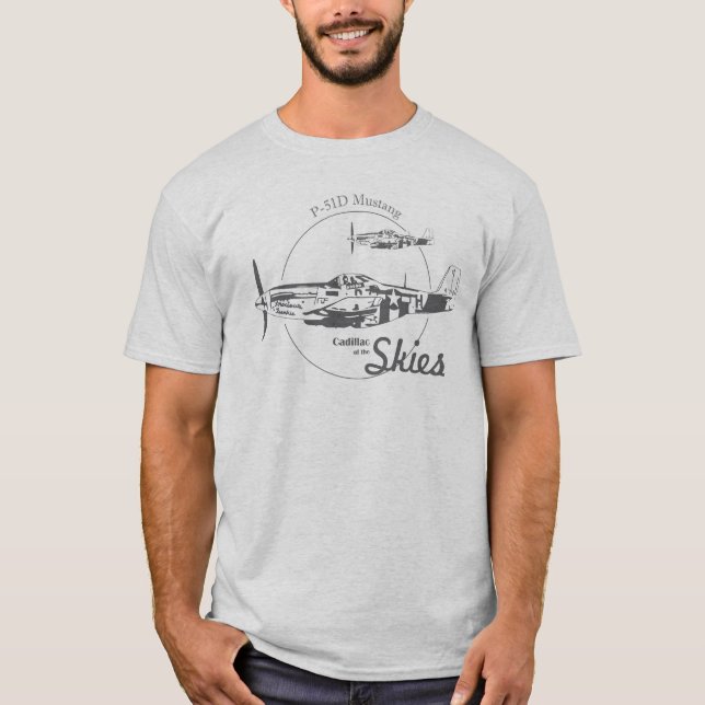 P-51D Mustang "Cadillac of the Skies" t-shirt (Framsida)