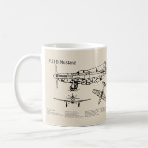 P-51D Mustang - Flygplan SD Kaffemugg