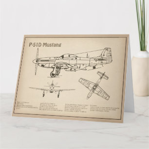 P-51D Mustang - Flygplan SD Tack Kort