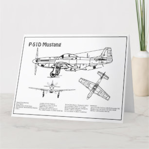 P-51D Mustang - Flygplanets BD Tack Kort