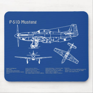P-51D Mustang - Flygplanets blåkopia AD Musmatta