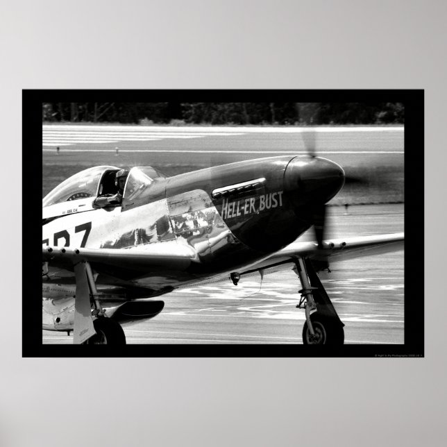 P-51D Mustang - helvetet-er Bust Poster (Framsidan)