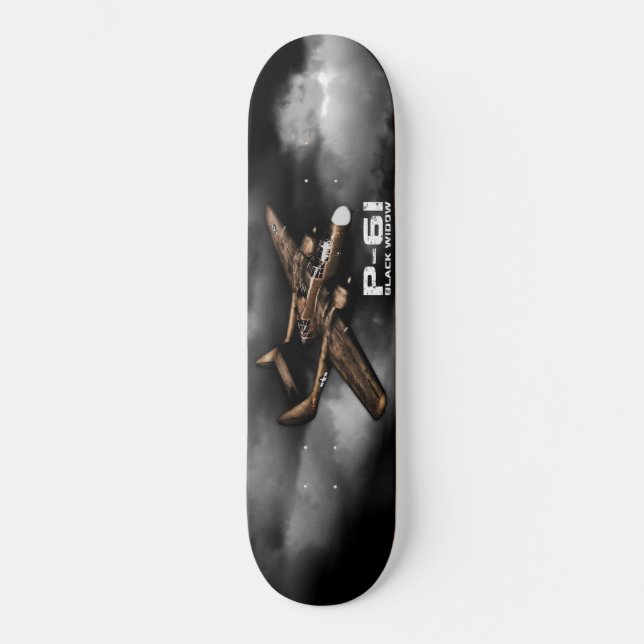 P-61 Black Widow Skateboard Bräda 19,5 Cm (Framsida)
