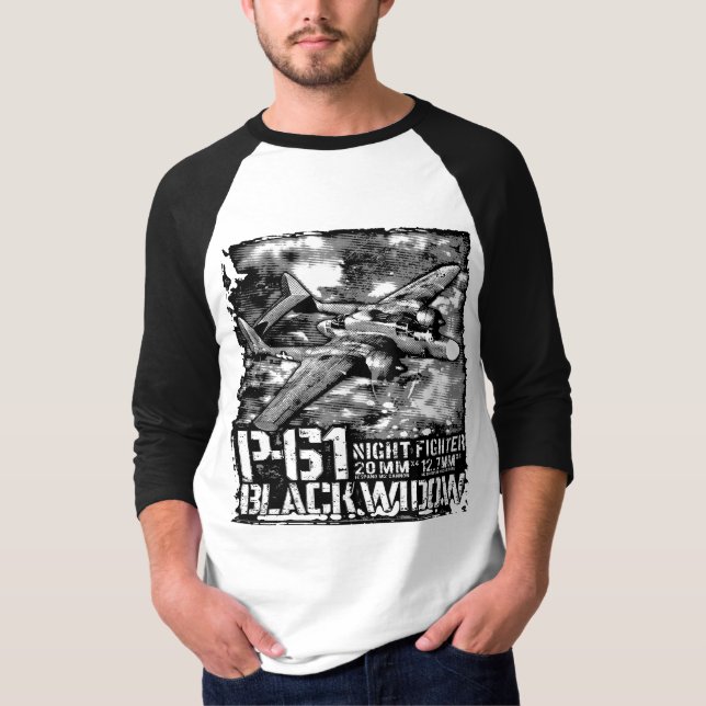 P-61 Black Widow T Shirt (Framsida)