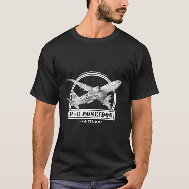 P-8 Poseidon-flygplan T Shirt (Framsida)