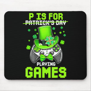 P är för att spela spel Boy Kids Video Gamer St Pa Musmatta
