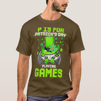 P är för att spela spel Boy Kids Video Gamer St Pa T Shirt